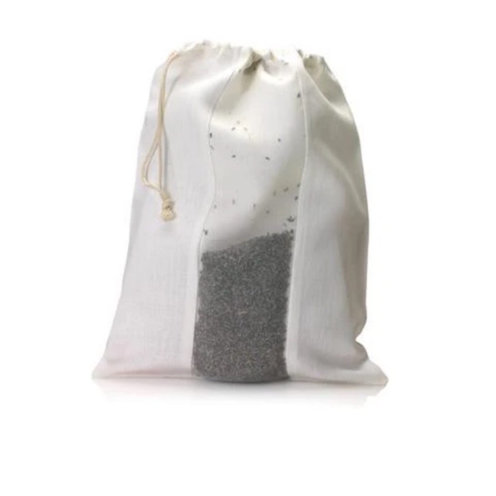 NWT Ivory Shoe Bag with Lavender by Elizabeth W